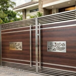 Stainless Steel Main Gate Design for Home & Villa