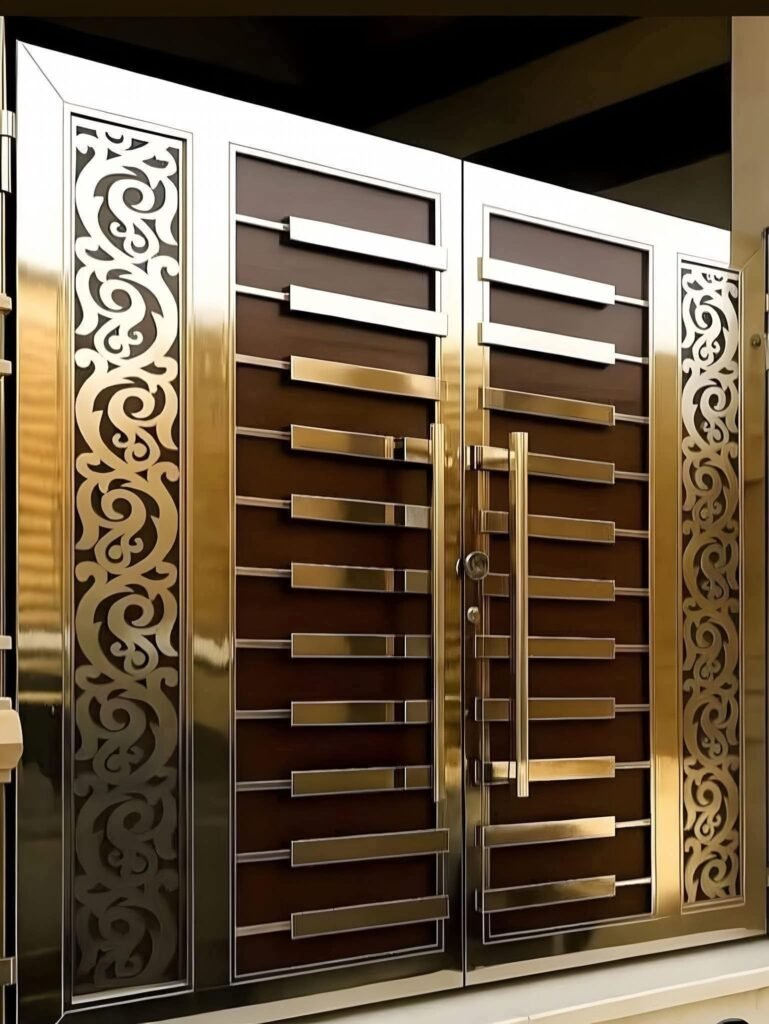 Modern Stainless Steel Gate Design for Home Entrance by Aryan Steel Art