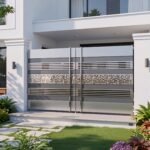 Latest modern stainless steel main gate design for luxury homes in Darbhanga, Bihar by Aryan Steel Art featuring premium SS 304 modern gate designs