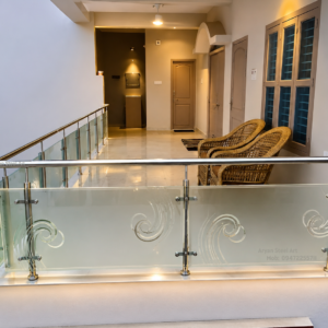 Balcony Glass Railing Dasign for Home by Aryan Steel Art