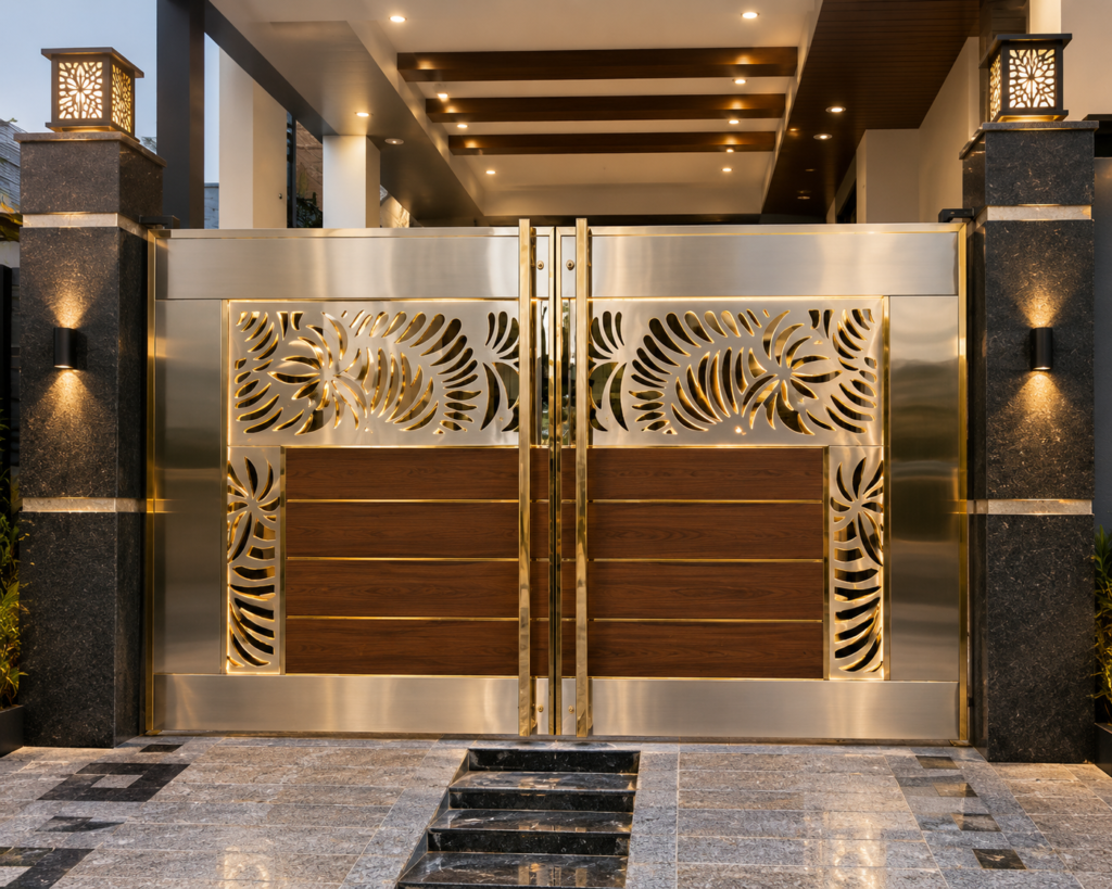 Premium Stainless Steel Gate Design by Aryan Steel Art