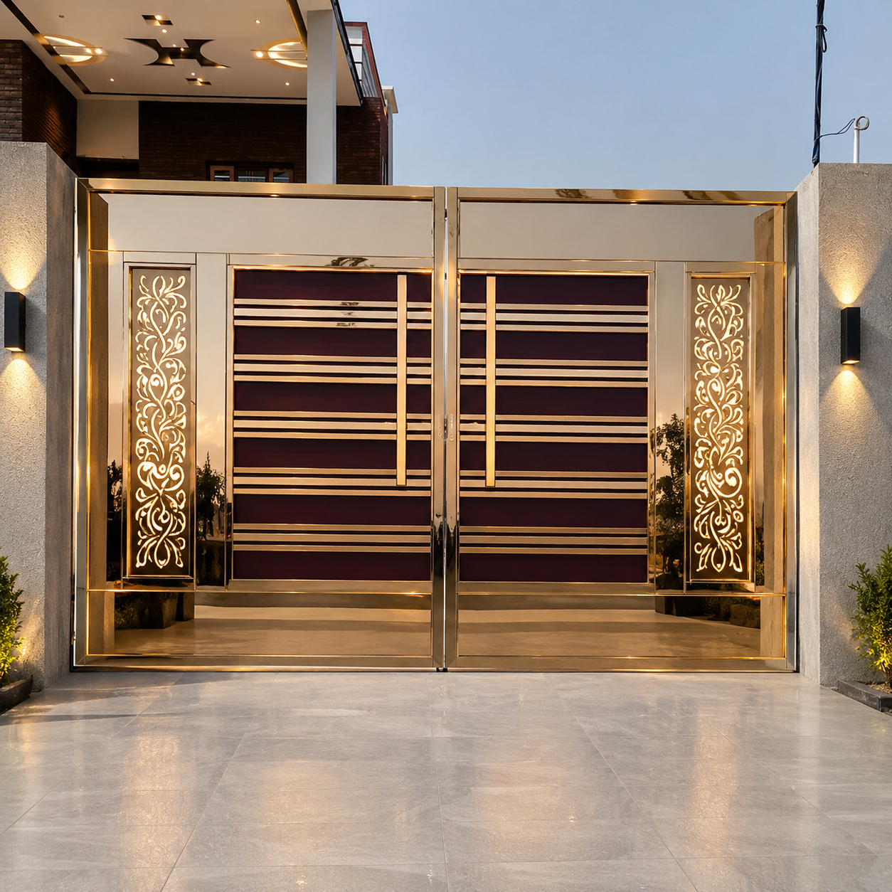 Steel Main Gate Design | Modern Stainless Steel Gate 4 Steel Main Gate Design | Modern Stainless Steel Gate - Image 4