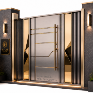 Luxury Stainless Steel Double Door Design | Steel Gate Designs – Bihar