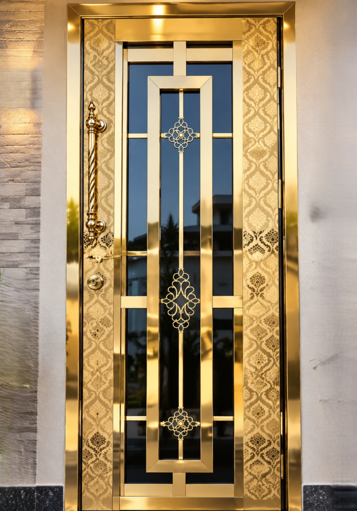 Luxury steel door design for a luxury home by Aryan Steel Art