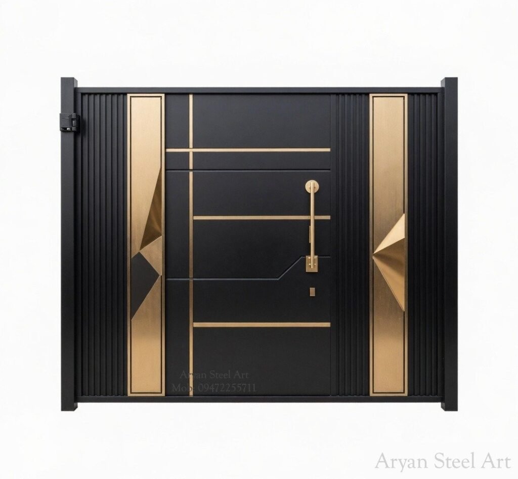 Luxury steel door design by Aryan Steel Art in Darbhanga Bihar