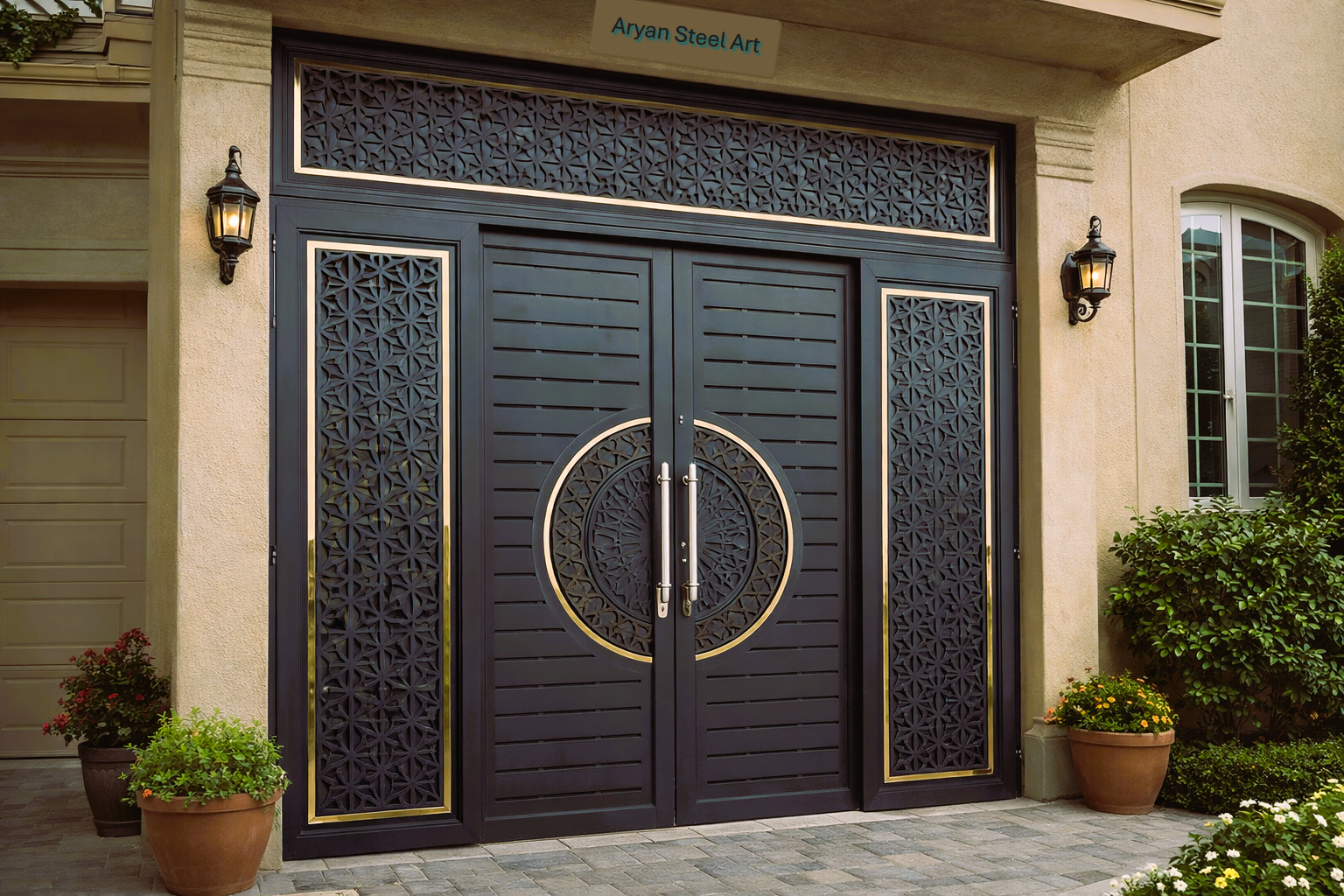 Luxury Sliding Folding Main Gate Designs | Modern Laser Cut Gate Design – Aryan Steel Art 2 Luxury Sliding Folding Main Gate Designs | Modern Laser Cut Gate Design – Aryan Steel Art - Image 2