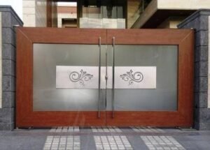Modern stainless steel gate for home entrance