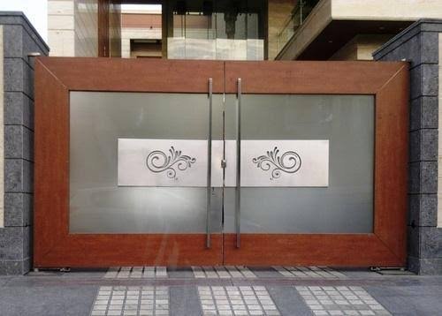 Modern stainless steel gate for home entrance