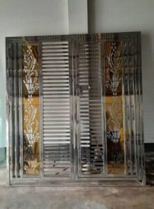Modern stainless steel gate for home entrance