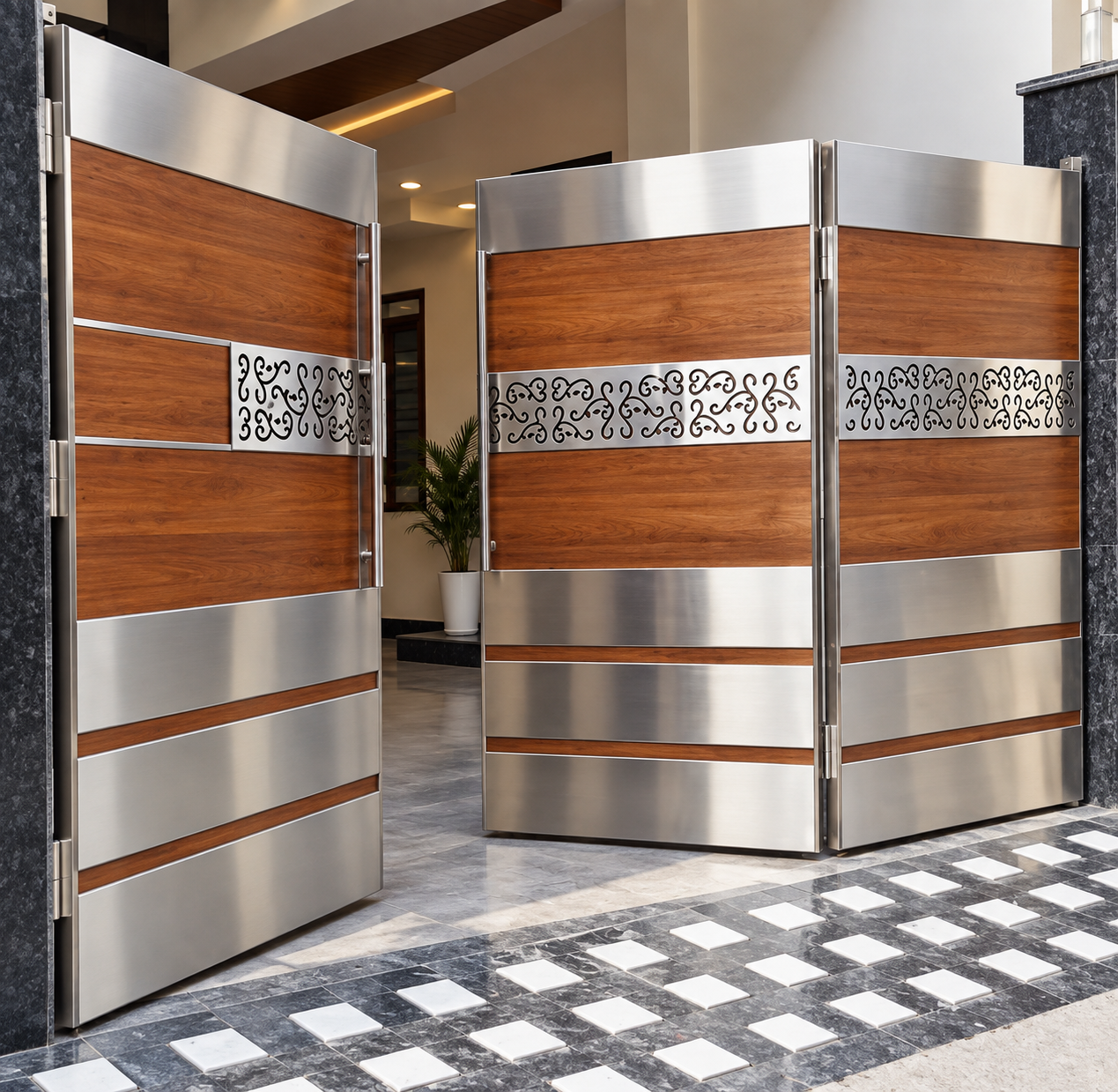 Modern stainless steel gate price for home entrance
