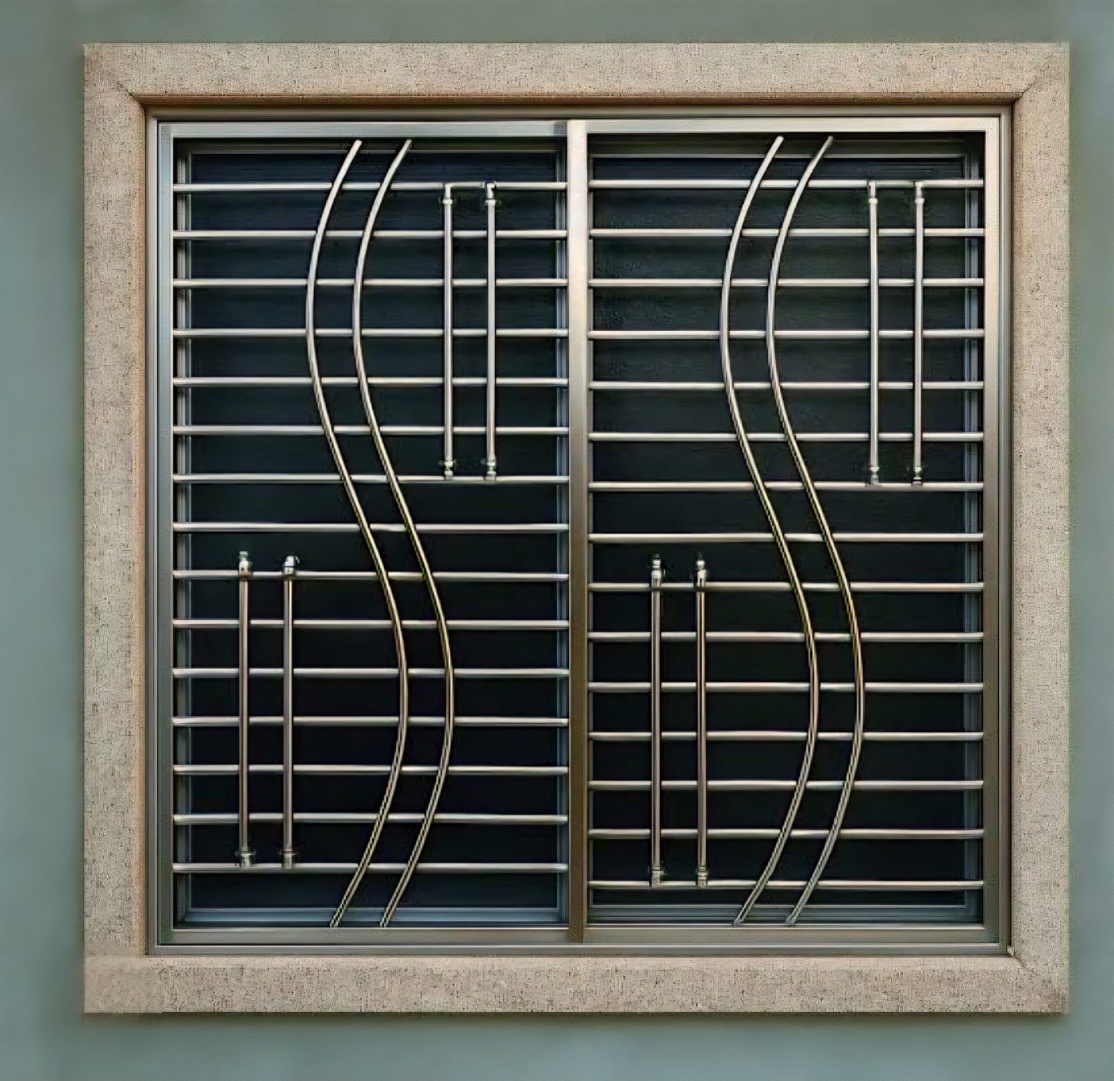 Modern stainless steel grill design by Aryan Steel Art