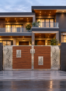 Luxury steel gate design and stainless steel gate ideas for a modern home entrance