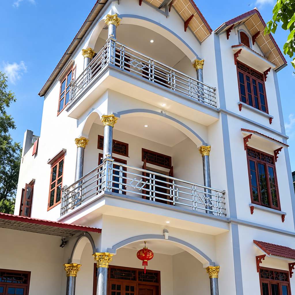 Steel railing design for balcony with modern stainless steel railing price