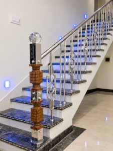 Stainless steel railing price for stairs